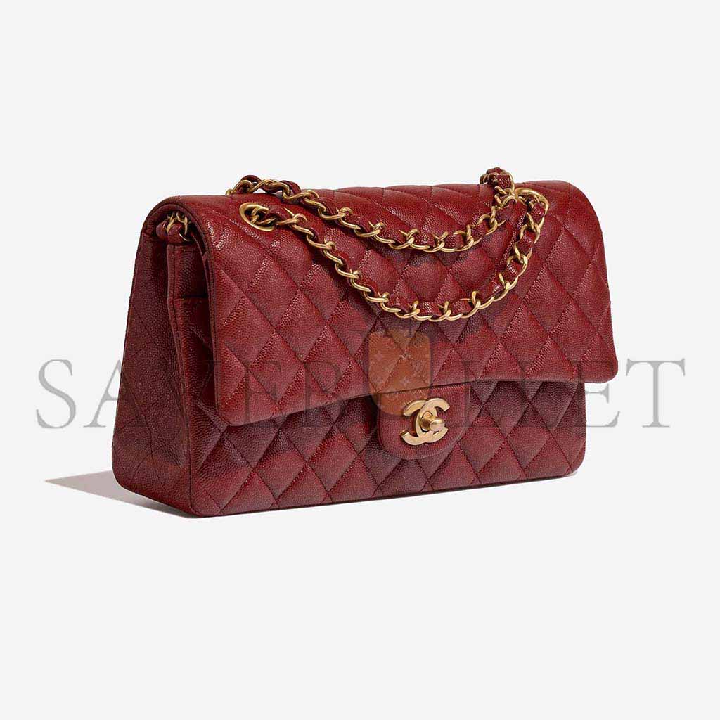 Ch*el timeless medium caviar red as3011 (25.5*15.5*6.5cm)